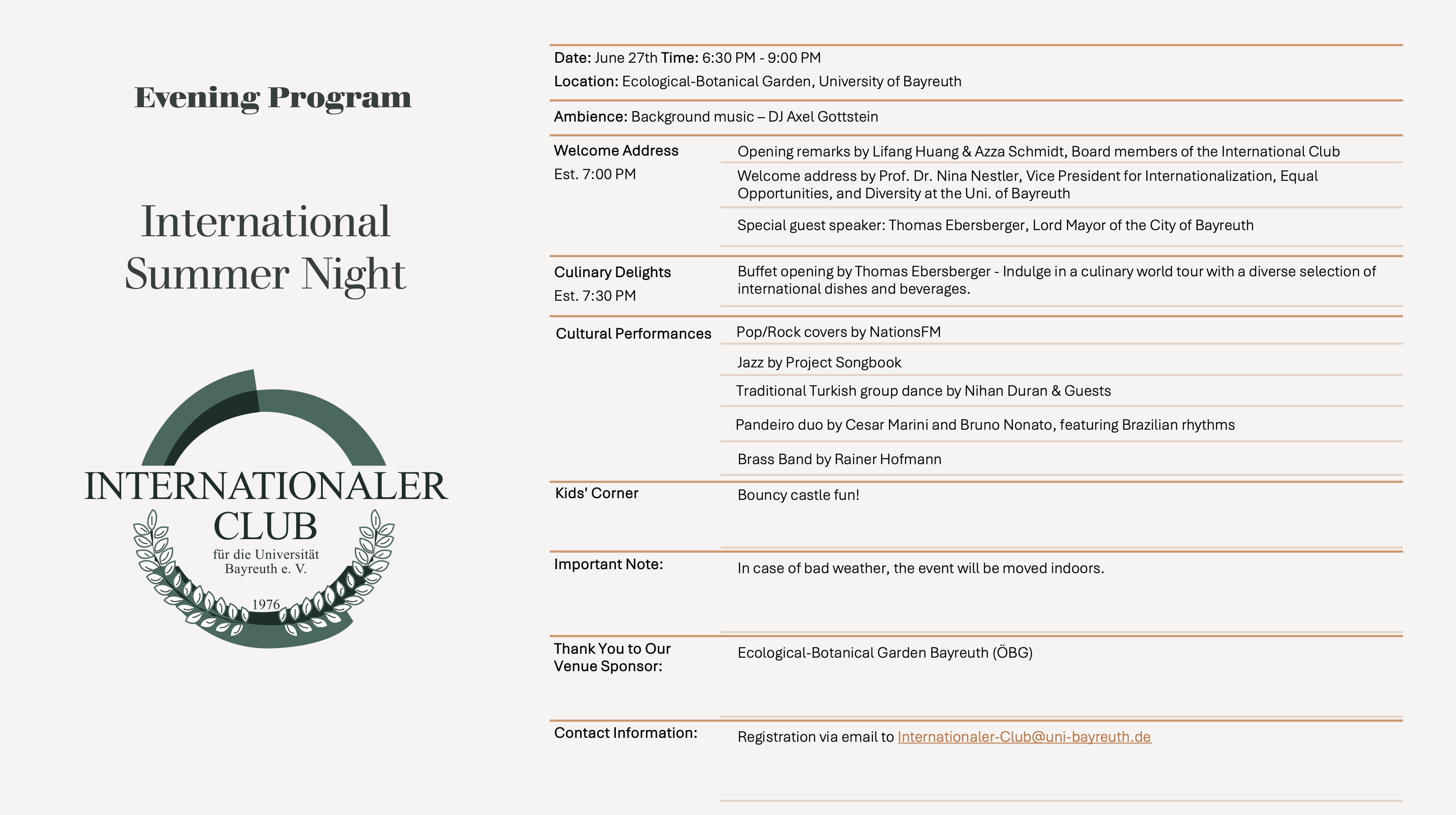 Internationale Summernight EN